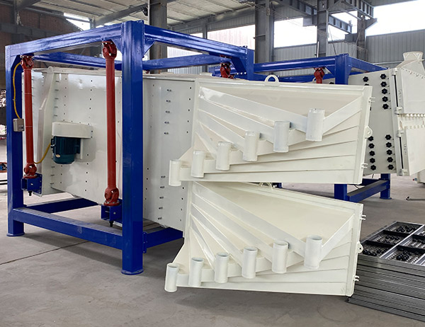 硅砂方形<a href='http://m.durkalk.com/sfsx/ybs.html' title='搖擺篩' target='_blank'>搖擺篩</a>處理量大精度可達(dá)95%以上